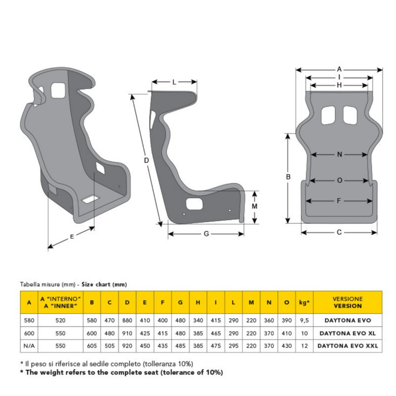 Siège Baquet Momo Daytona Evo (FIA)